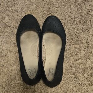 Black Women's Comfort Ballet Flats - Cushion Insole
